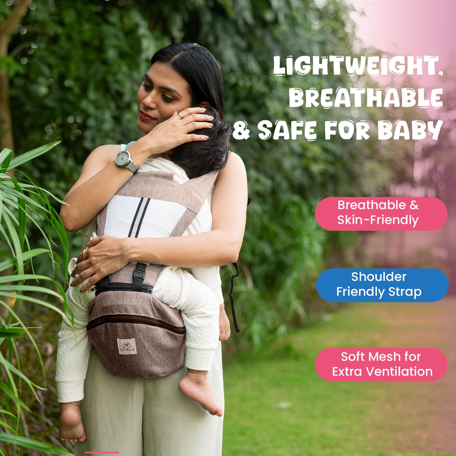 Baby Carrier | 3-36 Months | Up to 15 Kg | 4 Carry Positions | Hip Seat | Large Storage| Adjustable Straps| Newborn - Toddler|Cuddlehipsy