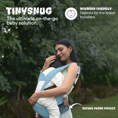 Baby Carrier | 3-36 Month | Up to 15 Kg | 4-in-1 | Hip Seat | Adjustable | Newborn - Toddler | Padded Straps|Bottle Holder|Tinysung