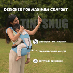 Baby Carrier | 3-36 Month | Up to 15 Kg | 4-in-1 | Hip Seat | Adjustable | Newborn - Toddler | Padded Straps|Bottle Holder|Tinysung