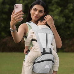 Baby Carrier | 3-36 Months | Up to 15 Kg | 4 Carry Positions | Hip Seat | Large Storage| Adjustable Straps| Newborn - Toddler|Cuddlehipsy