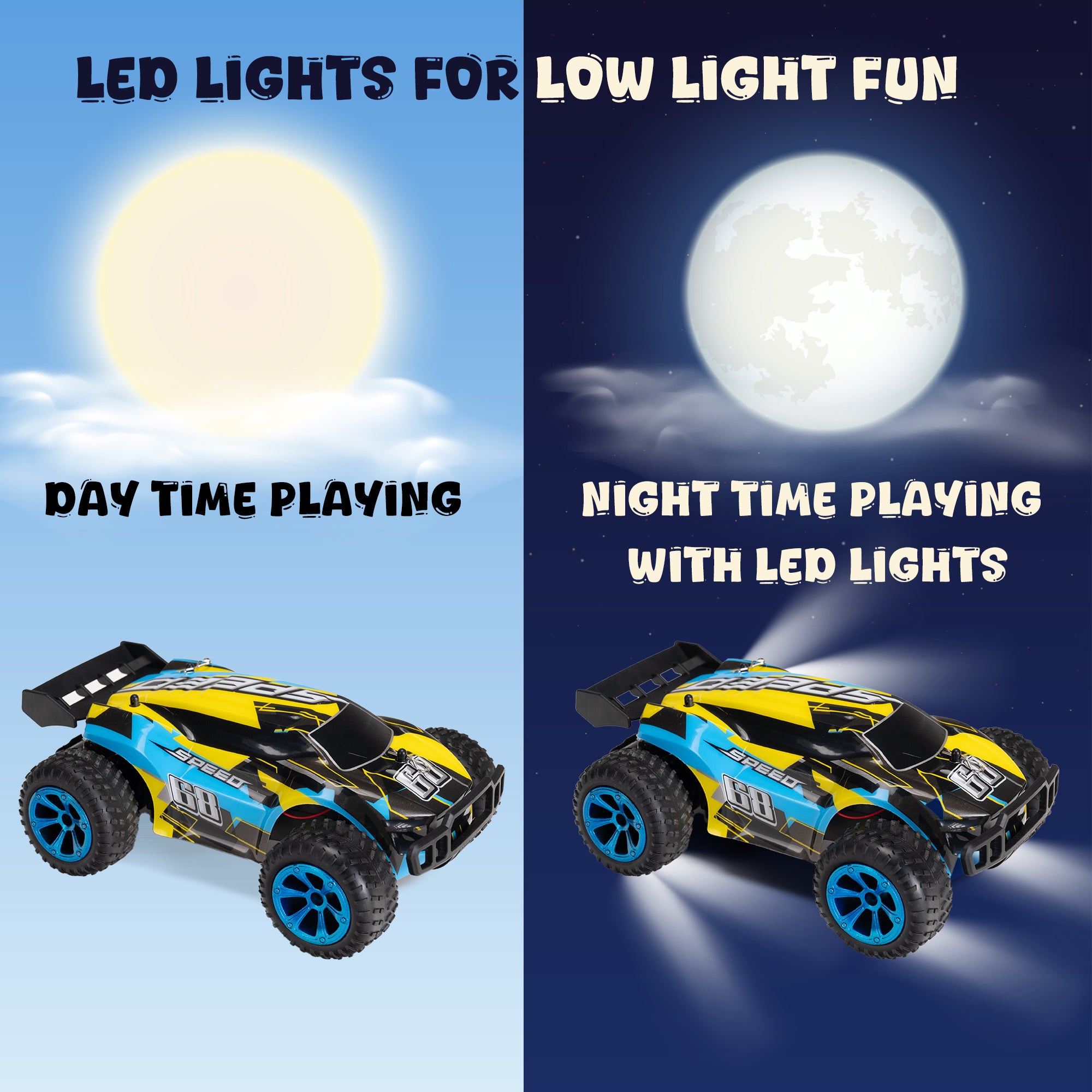 Remote Control Car | 4+ Yr|  High-Speed upto 15km/h | Drift Car | Rechargeable |Anti-Slip Tyres | 120-150 ft Range | BIS Approved|Speedster